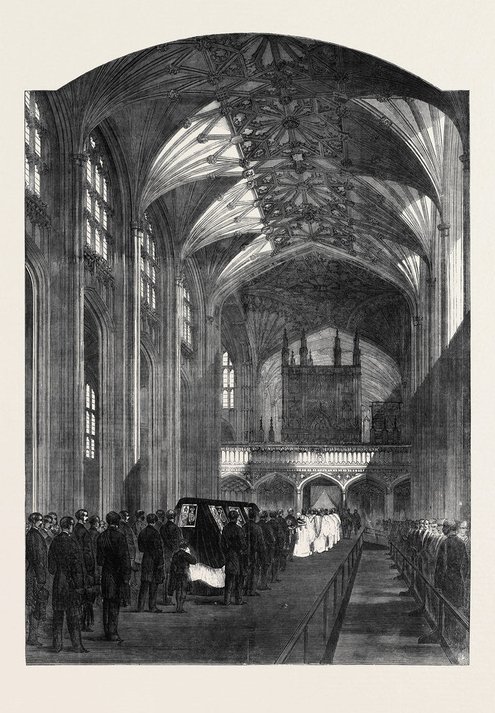 Detail of The Funeral Procession in the Nave of St. George's Chapel Windsor the Funeral of His Late Royal Highness the Prince Consort by Anonymous