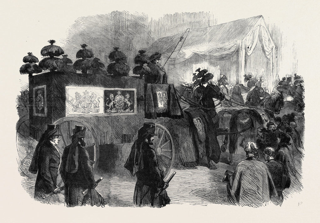 Detail of The Funeral of His Late Royal Highness the Prince Consort: The Hearse Approaching St. George's Chapel by Anonymous