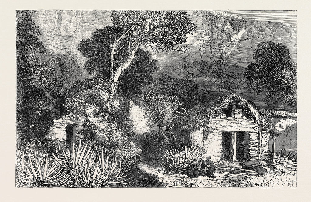 Detail of Church and Shrine of St. Romanus Barra-Kat Near Senafe 1868 by Anonymous