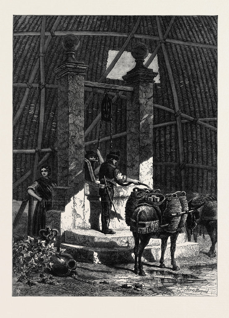 Detail of Water Carriers at the Well in the Alhambra Spain, in the General Water Colour Exhibition 1868 by Anonymous