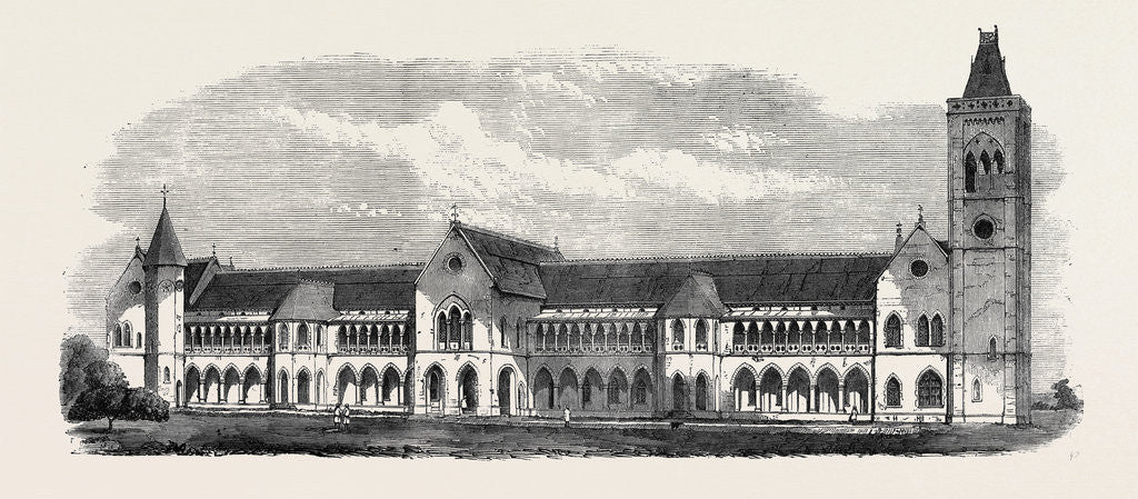 Detail of The Sassoon Hospital at Poonah Near Bombay 1868 by Anonymous