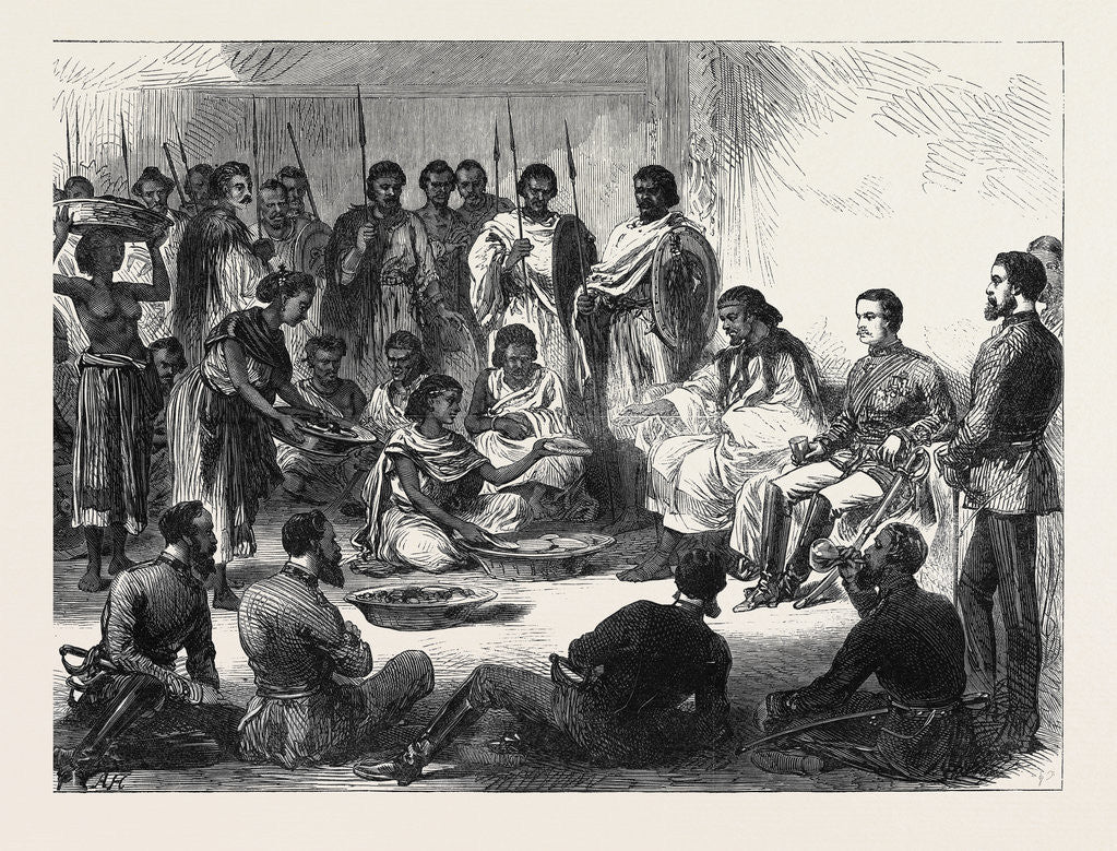 Detail of The Expedition to Abyssinia: Sir Robert Napier Entertained by the Prince of Tigre 1868 by Anonymous