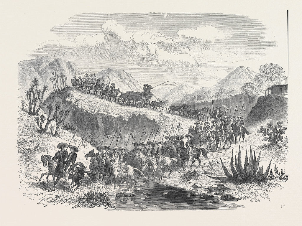 Detail of Conveying Silver from the Mines to Mexico 1868 by Anonymous