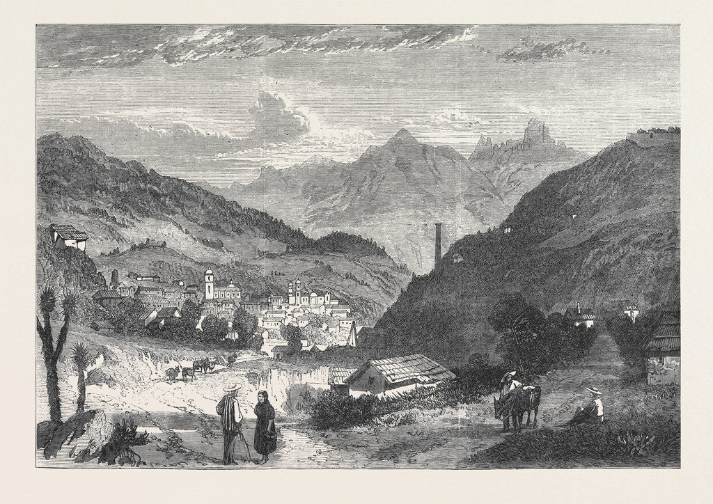Detail of Real Del Monte Mexico 1868 by Anonymous