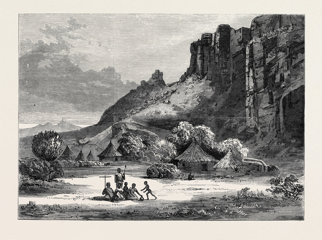 Detail of The Abyssinian Expedition: Village Under the Antalo Amba 1868 by Anonymous