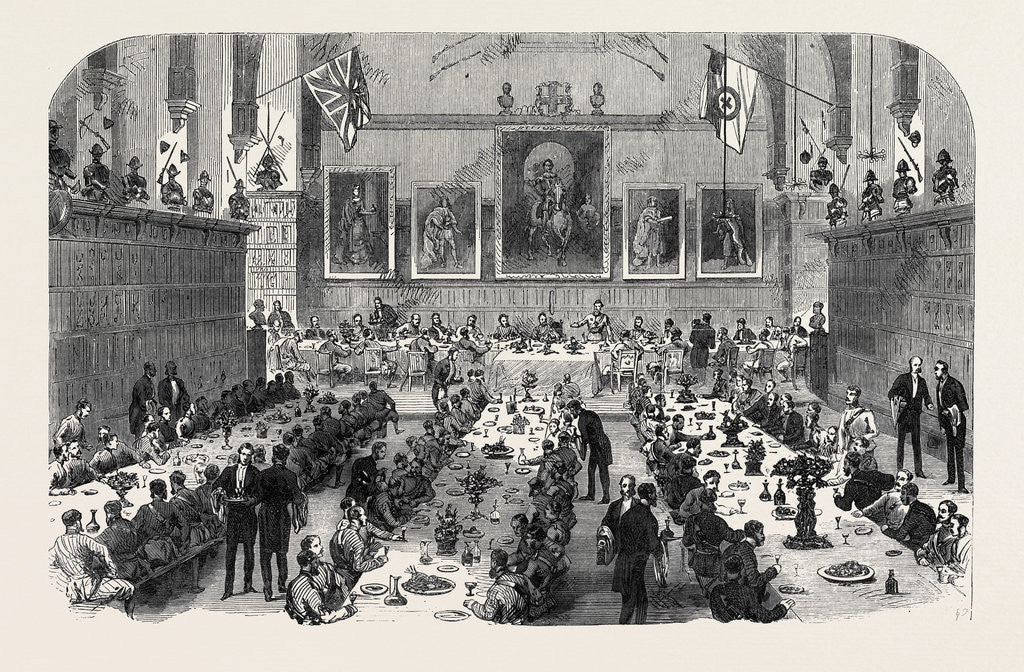 Detail of Dinner Given by the Inns of Court Volunteers to the Universities Corps 1868 by Anonymous
