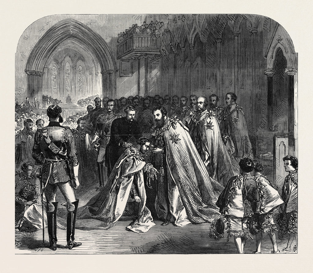 Detail of The Grand Master Investing the Prince of Wales with the Order of St. Patrick in St. Patrick's Cathedral Dublin 1868 by Anonymous
