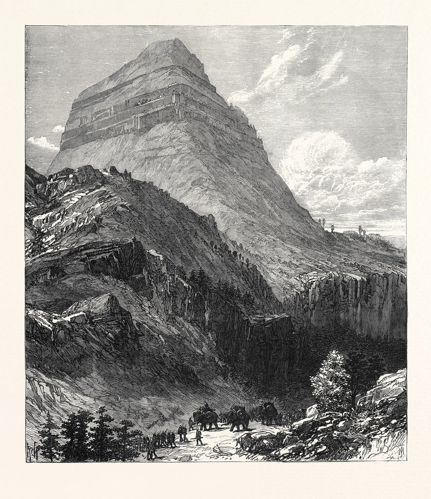 Detail of The British Expedition to Abyssinia: The Amba Aladjieh Near Lake Ashangi 1868 by Anonymous