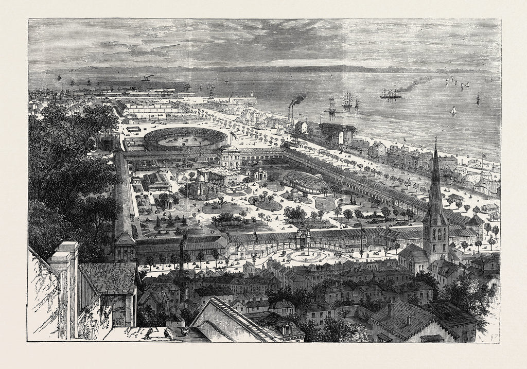 Detail of Bird's Eye View of the International Maritime Exhibition at Havre 1868 by Anonymous