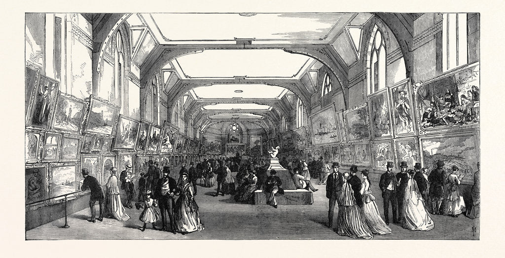 Detail of The Leeds Exhibition: The Gallery of British Living Painters in Oil 1868 by Anonymous