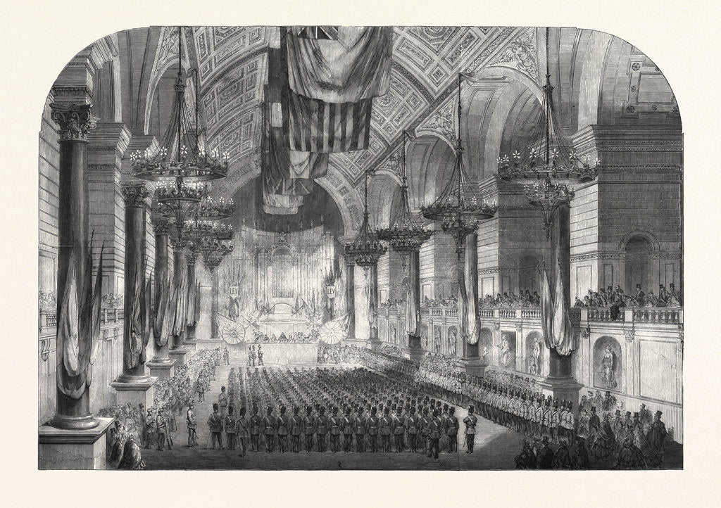 Detail of Swearing-in of the 1st Lancashire Engineer Volunteers in St. George's Hall Liverpool by Anonymous