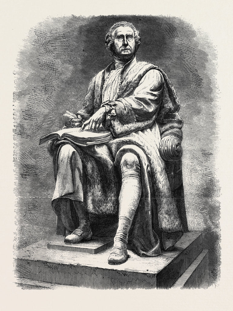 Detail of Statue of the Late Lord Justice-General Boyle, in the Parliament House Edinburgh by Anonymous