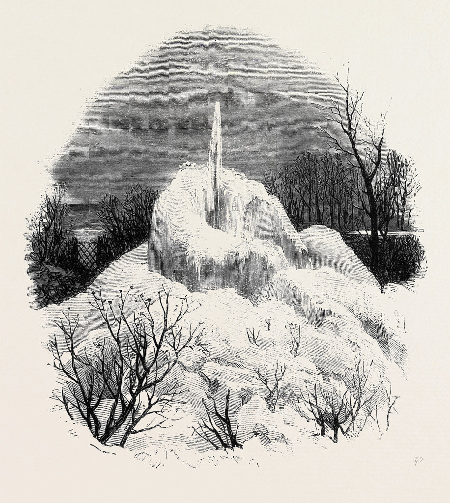 Detail of Frozen Fountain at Bamford Near Rochdale by Anonymous