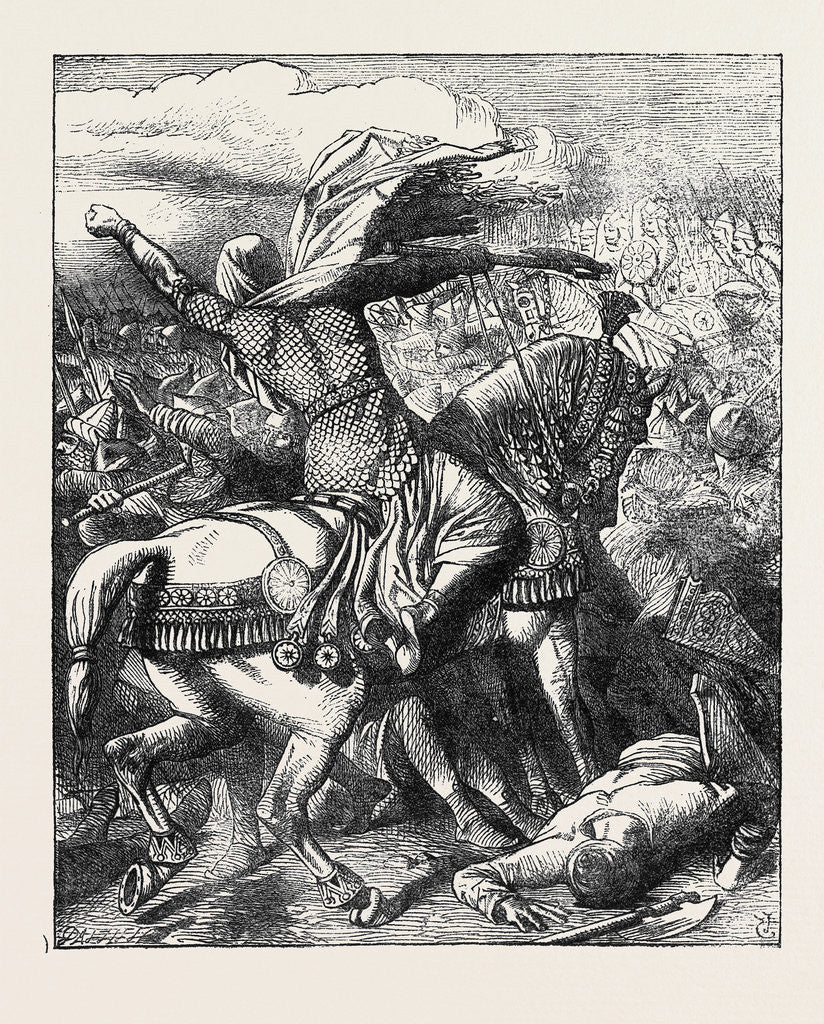 Detail of Illustrated Edition of Lalla Rookh: Battle Scene from the Veiled Prophet of Khorassan by Anonymous