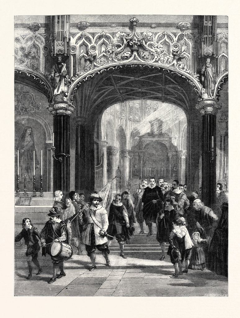 Detail of The Corporation of Archers Leaving the Church of Lierre Belgium after Hearing Mass on St. George's Day by Anonymous