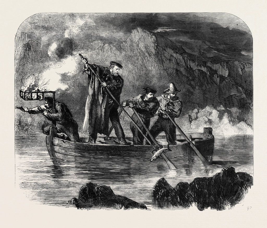 Detail of General Garibaldi Spearing Fish by Night Off Caprera by Anonymous