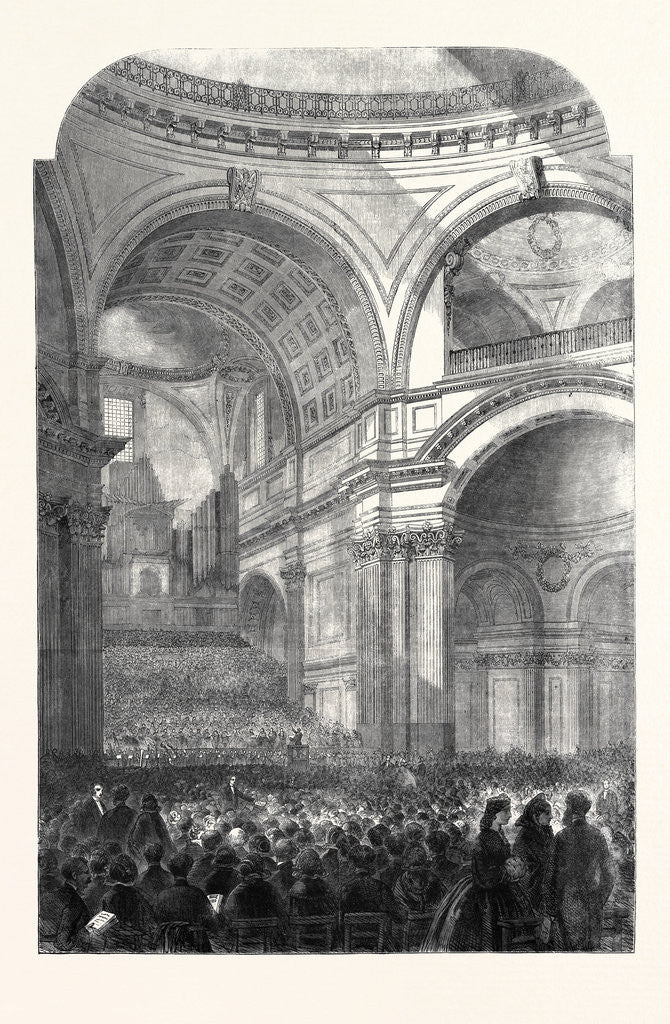 Detail of The Performance of the Messiah in St. Paul's Cathedral 1861 by Anonymous