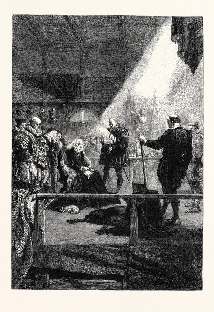 Detail of Execution of Mary Queen of Scots from a Drawing by J. Gilbert by Anonymous