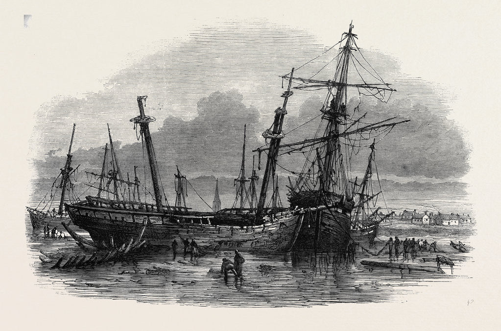 Detail of The Recent Gale Wrecks at Hartlepool February 1861 by Anonymous