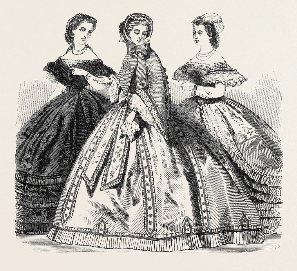 Detail of Paris Fashions for March. by Anonymous