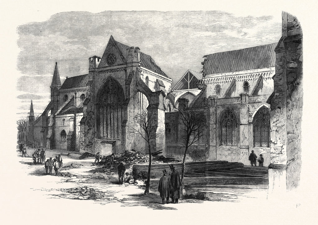 Detail of View of Chichester Cathedral Taken Shortly after the Fall of the Spire on Thursday Week 1861 by Anonymous