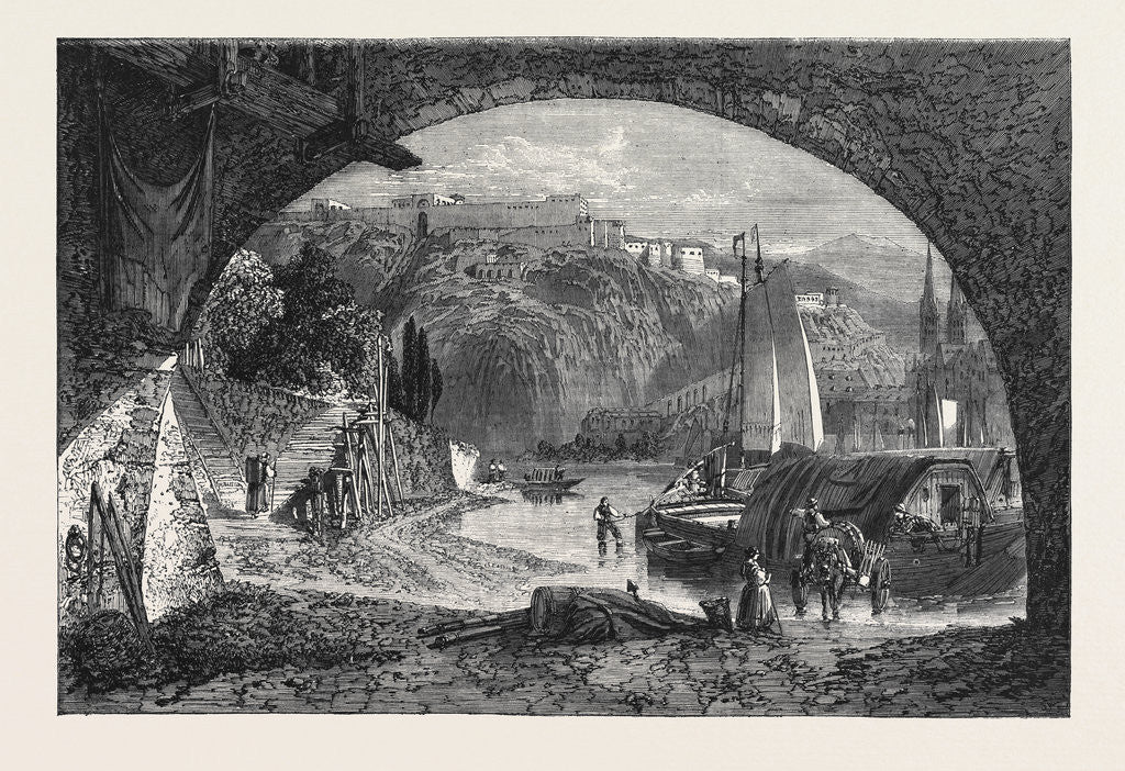 Detail of Reminiscence of the Rhine, in the Exhibition of the Society of British Artists 1861 by Anonymous