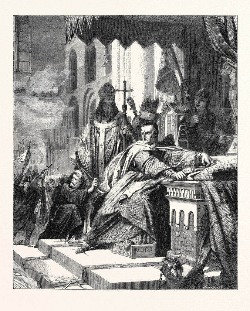 Detail of The Coronation of William the Conqueror', Now Exhibiting at the Society of Arts 1861 by Anonymous