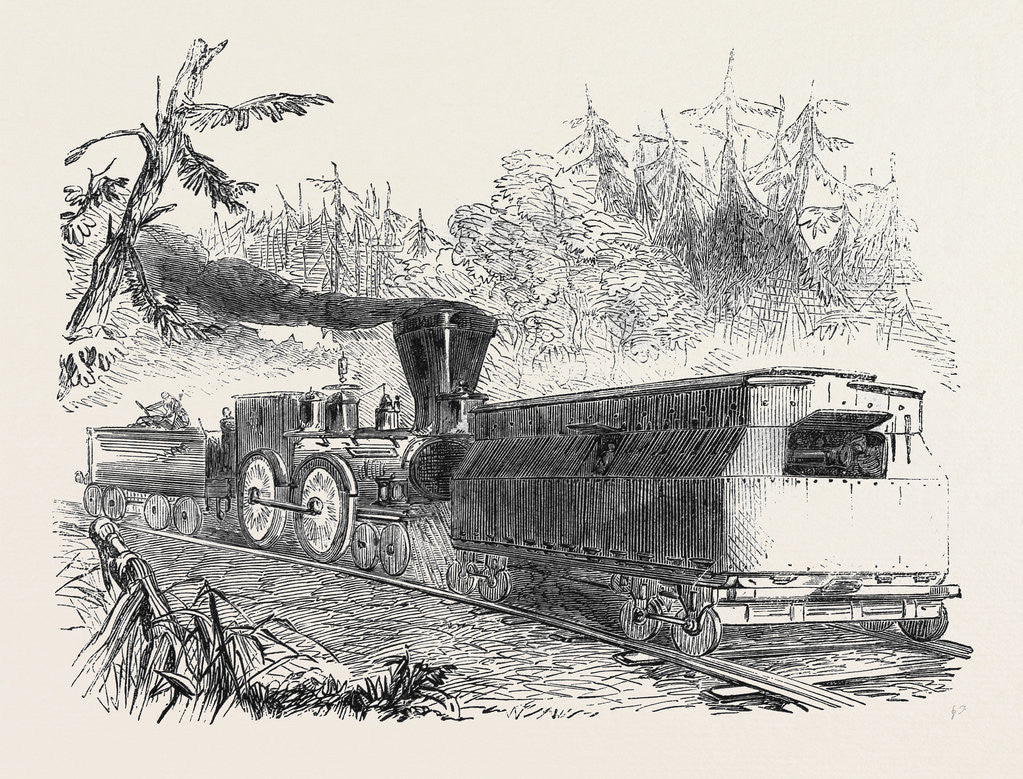 Detail of Iron Car Battery on the Philadelphia Railway 1861 by Anonymous