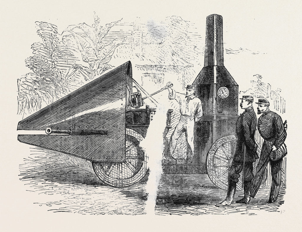 Detail of Winan's Steam Battery Invented by Dickinson 1861 by Anonymous