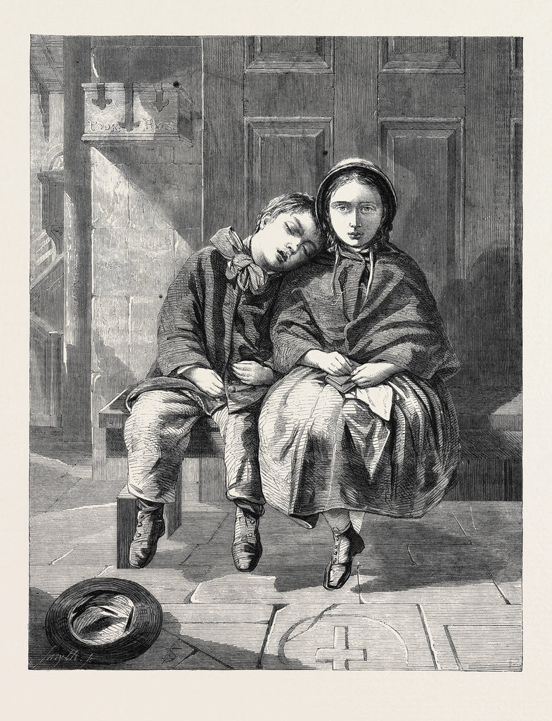 Detail of The Sermon, in the Exhibition of the Society of British Artists 1861 by Anonymous