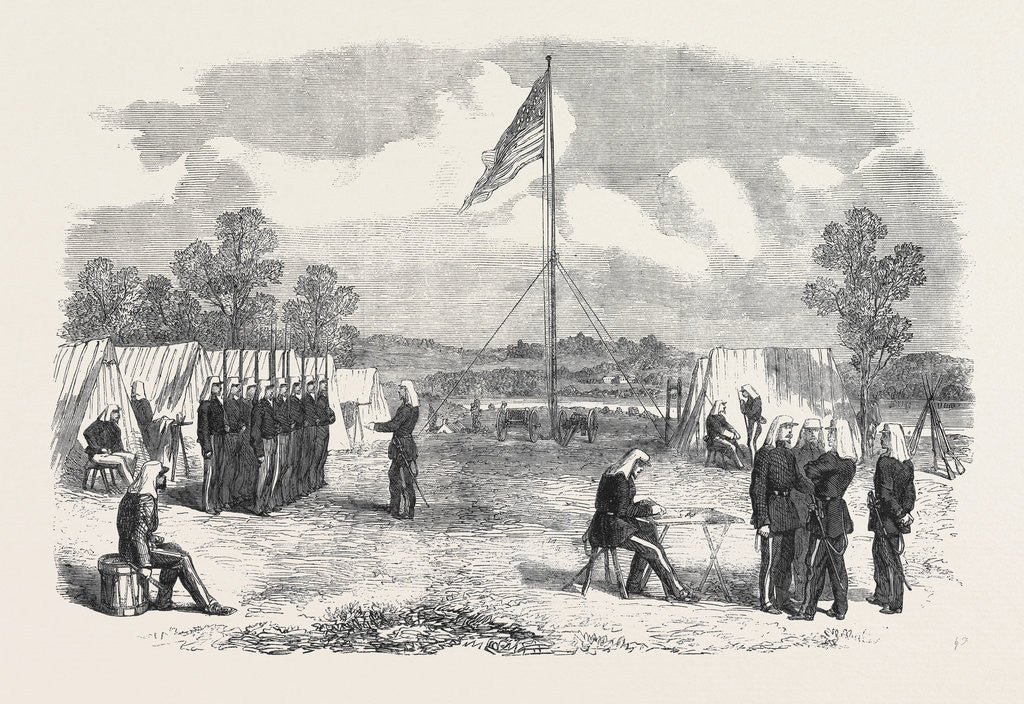 Detail of The Civil War in America: My Headquarters in the Camp of the 2nd New York Regiment by Anonymous