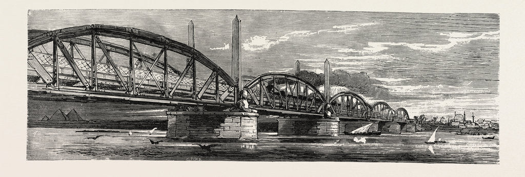 Detail of Egypt, Bridge, Engraving 1879 by Anonymous