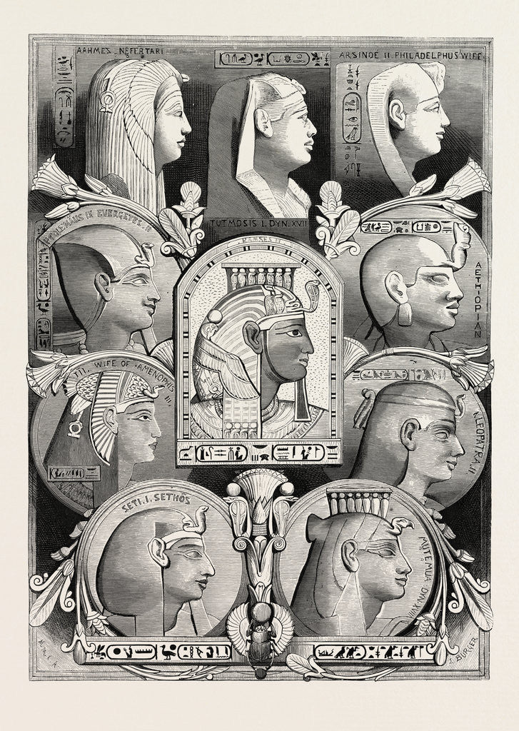Detail of Portraits From Likenesses of the Time of the Pharaohs by Anonymous