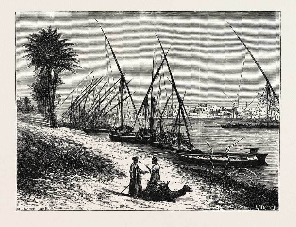 Detail of Banks of the Nile by Anonymous