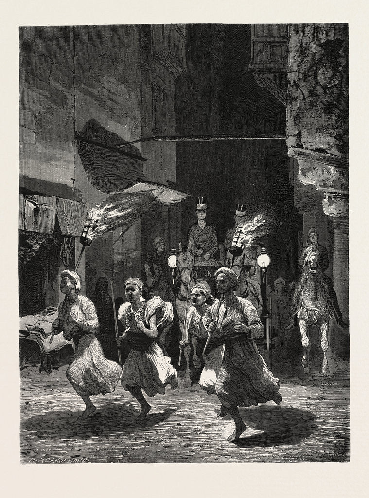 Detail of A Lady of Rank Driving Out After Sunset by Anonymous