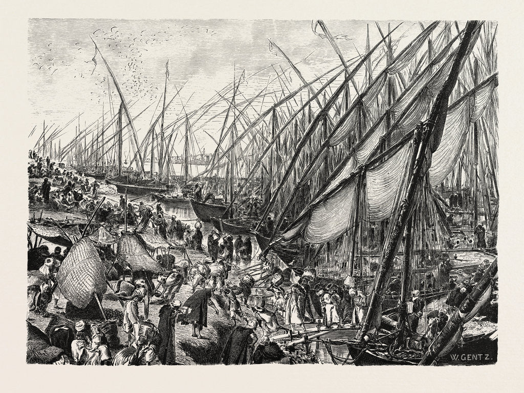 Detail of Harbour of Boolak by Anonymous