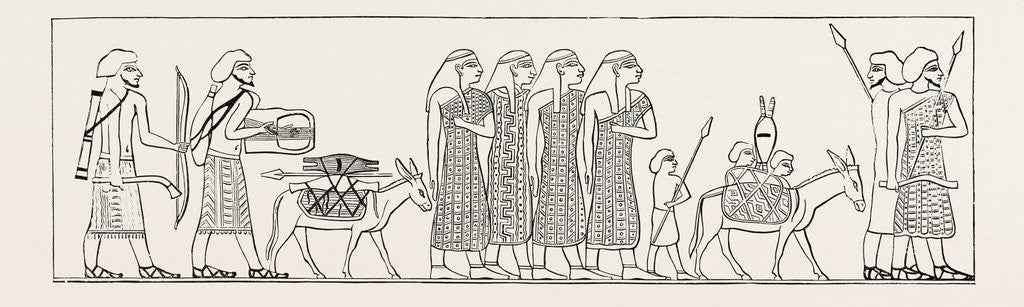 Detail of Semites Entering Into The Nome of Mah by Anonymous