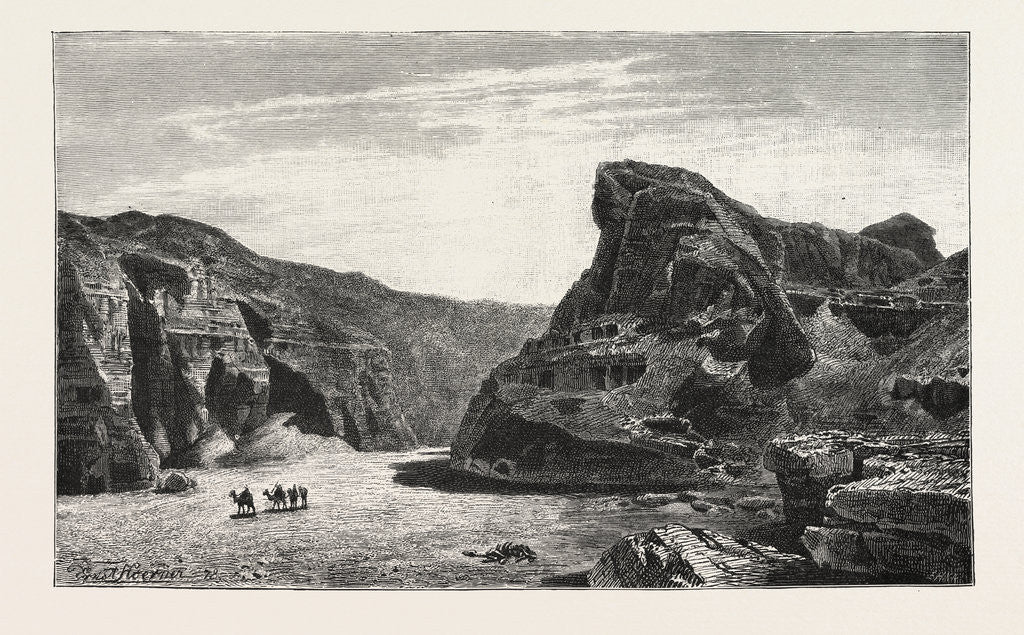 Detail of Valley of the Speos Artemidos by Anonymous