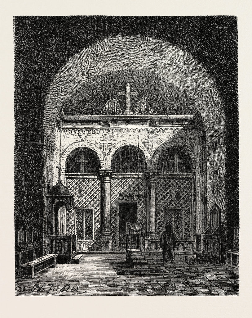 Detail of Interior of a Koptic Church by Anonymous