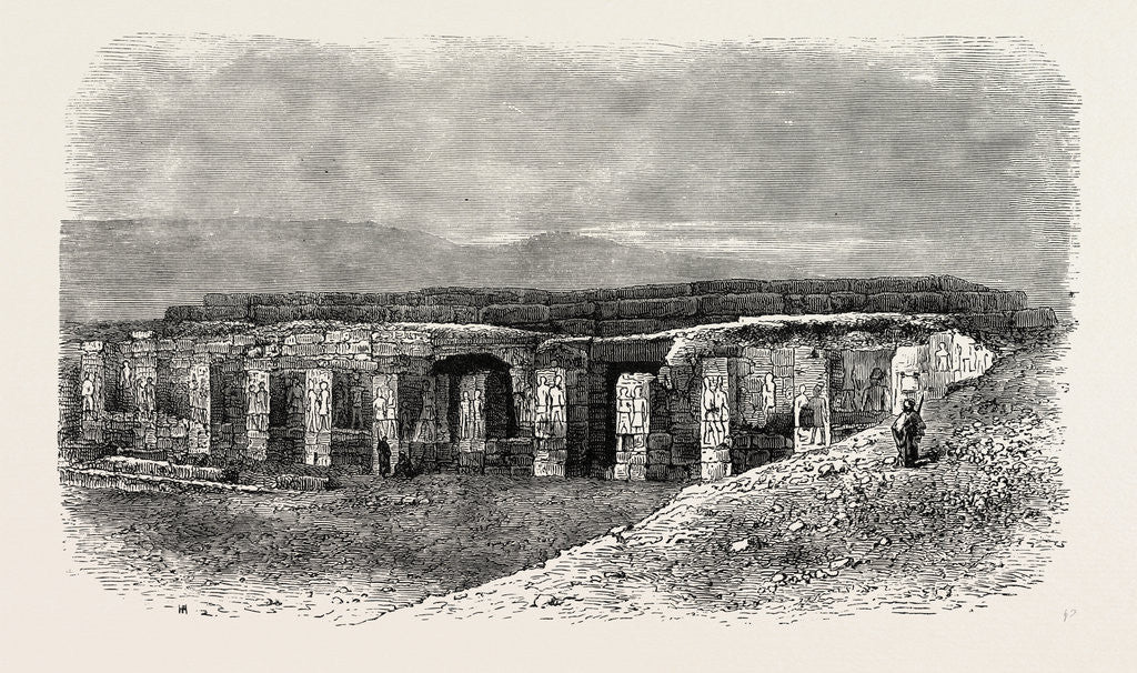 Detail of Forecourt With Pillars of the Temple of Abydos by Anonymous