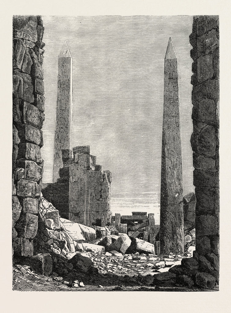 Detail of The Obelisks in the Oldest Part of Karnak by Anonymous
