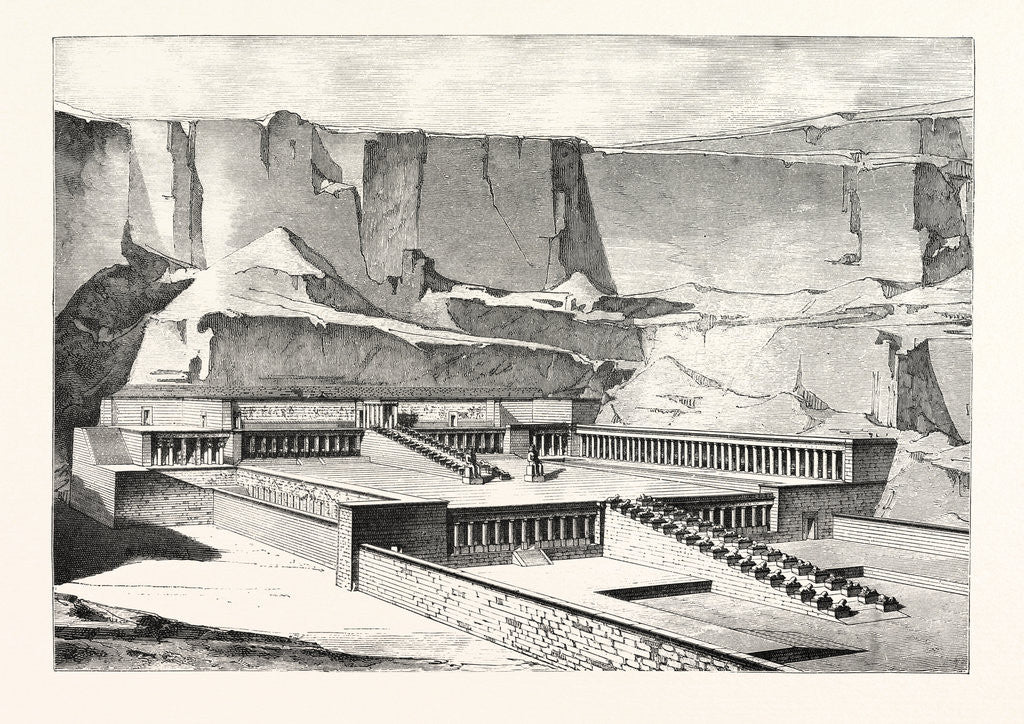 Detail of Temple of Deyr-el-bahree by Anonymous