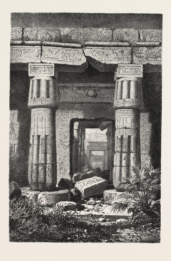 Detail of Forecourt and Entrance of the House of Seti (Temple of Kurnah) by Anonymous