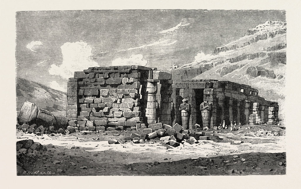 Detail of Ruins of the Ramesseum by Anonymous