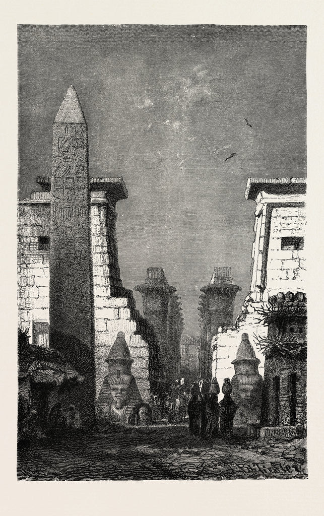 Detail of Pylons and Obelisk of Rameses Ii by Anonymous