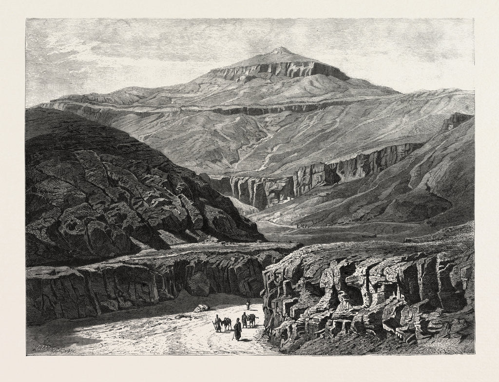 Detail of Entrance To The Valley of the Tombs of the Kings by Anonymous