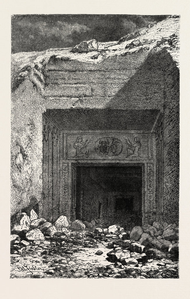 Detail of Entrance of a Ring's Tomb in Biban El-mulook by Anonymous