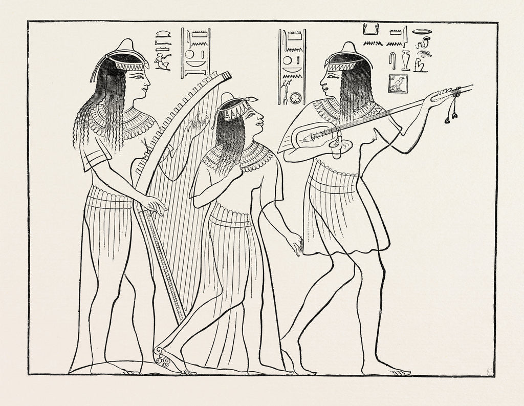 Detail of Old Egyptian Musicians by Anonymous