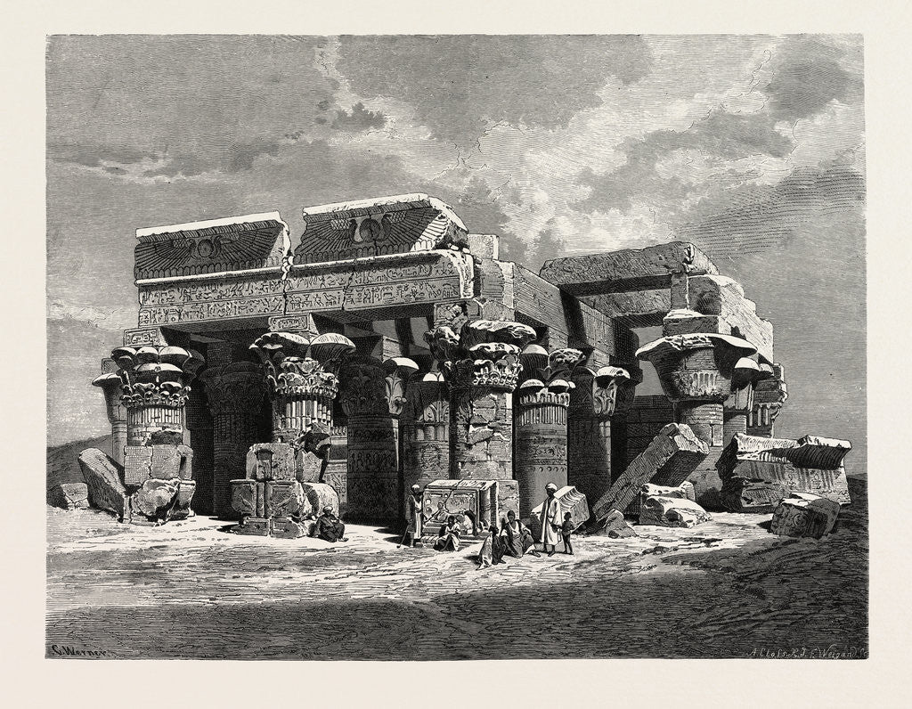 Detail of Temple of Kom Omboo by Anonymous