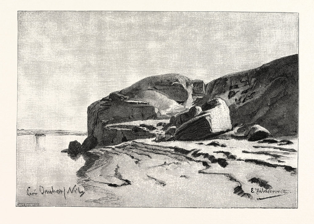 Detail of Bank of the Nile at Kom Omboo by Anonymous